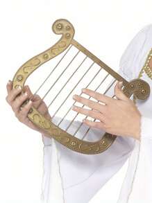 1 件天使竖琴，适用于圣诞节场景、感恩节场景、日常穿戴配饰、角色扮演、角色扮演道具、节日摄影道具，（金色），塑料天使竖琴服装，天使主题，派对装饰配件，天使模拟立式钢琴模型，乐器玩具，酒吧装饰，角色扮演，化妆球，角色装扮 - 彩色 - 查看 1
