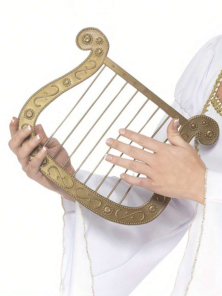1 件天使竖琴，适用于圣诞节场景、感恩节场景、日常穿戴配饰、角色扮演、角色扮演道具、节日摄影道具，（金色），塑料天使竖琴服装，天使主题，派对装饰配件，天使模拟立式钢琴模型，乐器玩具，酒吧装饰，角色扮演，化妆球，角色装扮 - 彩色 - 查看 1