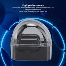 T5 Language Translator Earbuds, Rechargeable Wireless 5.3 Language Translation Device For 144 Languages, Translation Earbuds For Music Call (Black) Compatible With Apple IPad, Laptops, For IOS, Android Users, Gifts For Family, Friends, Mothers, Kids, Birthday, Spring, Summer, Boyfriends, Girlfriends, Holiday Wireless Earphone, Small And Portable, In-Ear Wireless Earphone, Mini Earbuds With Charging Case