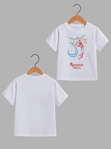 Impression photo/texte/motif personnalisée et personnalisée, convenant aux enfants, animaux de compagnie, paysages, anniversaires, vacances, uniformes d'équipe/extérieur/classe, t-shirts à manches courtes à col rond pour filles/tout-petits printemps/été, cadeaux pour vacances et anniversaires, chemises culturelles, hauts d'été pour filles