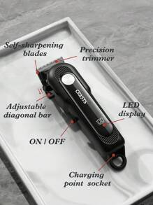 CRASTS Multi-Functional Hair Clipper, Hair Trimmer, Shaver, Sideburn Trimmer, Hairstyling Tool, 3/6/9/12mm Limit Comb, Hair Care Gift - Black - View 4