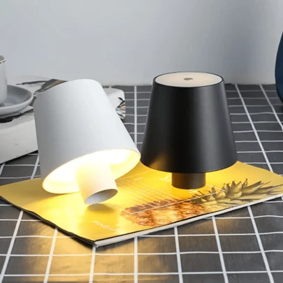 1pc Wireless Bottle Lamp, Rechargeable LED Portable Desk Lamp, 3 Color Options, Dimmable, Touch Control, Suitable For Outdoor, Restaurant, Bedroom, Home Decor