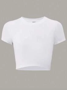 SpiritualJesus Loves YouCrop Round Neck Short - SLeeve T - Shirts, Basic Tees, And Graphic Crop Tops Are Summer Women's Tops.