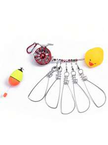 Goture Fish Stringer With Reel Steel Wire Float Fishing Stringer With 5/10 Stainless Steel Snaps Fish Lock, Fish Stringer, Foam Fishing Float, Lures, Baits, Ice Spearing - Multicolor - View 12