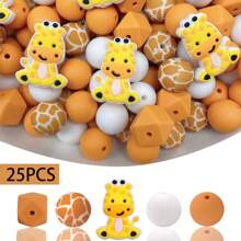25/30pcs 2D, 3D Animal Silicone Beads Set, Suitable For DIY Jewelry Making - Focal Beads For Pens, Necklaces And Keychains - Craft Gift Bead Set For Jewelry Making - Animal Silicone Bead Set - View 13