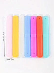 7/5/2/1pc Transparent Toothbrush Box, Multi-Color Mixed, Portable Toothbrush Set, Suitable For Outdoor Travel, Hiking And Camping, Clean And Hygienic, Can Be Given To Friends And Family Travel Essentials Travel Accessories Travel Must Haves Beach Vacation Summer Holiday School Accessories Back To School Supplies Stuff