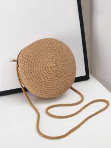 Yogodlns Round Straw Bag Women Woven Beach Crossbody Bag For Ladies Children Cute Shoulder Rattan Handmade Knitted Bag Small Handbag Fashion Shell Shape Straw Bag Rattan Woven Handbag Handmade Straw Handbag Summer Beach Bag Shoulder Bags Coin Purse, Eye-Catching Beach Bag Summer, Summer Straw Beach Bag For Women, Hottest Beach Bags For Women, Beach Necessities, Beach Essentials,Beach Stuff & Summer Essentials, Newest Holiday Bag