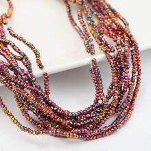 2 件 2.5 毫米扁平圆形玻璃散珠，适用于手链、珠宝制作、服装配饰等 - 扁水晶 - 查看 11