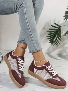 Vrouwen Veelzijdige Casual Mode Outdoor Plus Size Ademende Holle Sportschoenen