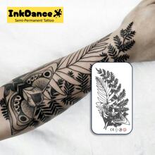 1 Kit Revolutionary Technology Tattoos, Semi-Permanent Tattoos, Ellie Williams, The Last Of Us, Lettering, Temporary Tattoos, Long Lasting, Fake Tattoos, Water-Resistant, Authentic Tattoo Look, Plant-Based, Tattoo, D190 - Black - View 2