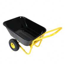 Garden Barrow With Two-Wheeled,Heavy-Duty Garden Utility Cart With10-Inch Pneumatic Wheels,Yard Lawn Dump Cart For Moving Soil Garden Tool Mulch Gravel (Black) - Black - View 5