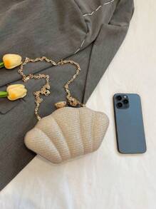 Bolso de mano de fiesta decorado con rhinestones de lujo, bolso de hombro cruzado brillante, diseño único de bolso de noche con clip, adecuado para fiestas, bodas, bailes