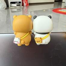 Bubu Dudu Ornamente Handy Computer dekorative Artikel Rückseite Heimdekoration süße Panda Puppe Kawaii Cartoon Anime Figur Bär Auto Bildschirm Dekorationen Mutter Geschenk Plot Geschenk Paar