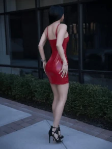 Carolina Barros Rave Ruched PU Leather Bodycon Dress