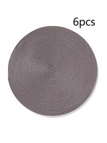 2 pièces/4 pièces/6 pièces Sets de table ronds anti-dérapants de 15 pouces en PP multi-couleurs, accessoires de cuisine, nappes, conviennent pour les restaurants et les fêtes, les repas, les festivals, les mariages, les soirées, les hôtels, les fermes, les rassemblements familiaux