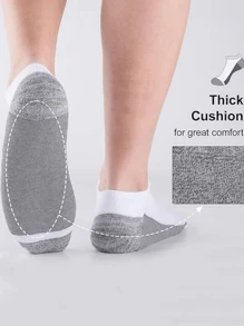 5 双男士中筒袜，高弹柔软透气休闲袜，适合男女日常穿着，简约舒适的中筒袜，时尚短袜 - 彩色 - 查看 6