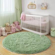 Fluffy Round Rug, Rugs For Bedroom, Shag Fuzzy Round Area Rug For Living Room, Shag Circle Rug, Plush Soft Carpet For Girls Boys Kids, Non Slip Rugs For Dorm, Room Decor Aesthetic