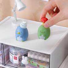 Desktop Storage Box Drawer Can Be Stacked Student Desk Stationery Shelf Office Debris Cute Rabbit Head Handle Storage Box, Stationery Pen Holder Office Debris Sorting Box, Suitable For Office Desks.
