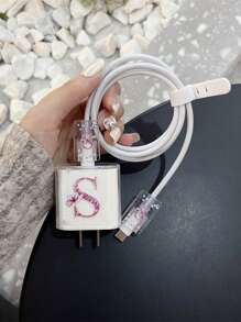 4 件套字母 A-Z 保护壳，兼容 Apple 快速充电适配器线缆整理器 - 彩色 - 查看 6