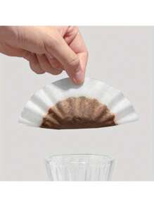 50/100 Peças Filtros de Papel para Café, Filtros de Bacia de Café para Coar à Mão com Gotejamento 155/45