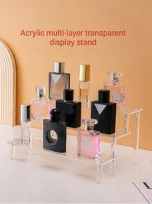 1 pieza- Organizador de cosméticos de acrílico, soporte de exhibición transparente de múltiples capas, apto para perfumes, productos de cuidado de la piel, cosméticos, baño, dormitorio, decoración del hogar, para vacaciones en la playa, colección de baño, colección de dormitorio, gran capacidad