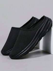 Giày lười nam nữ mùa hè 2024 mới, nhẹ, thoải mái, thoáng khí, giảm sốc, kiểu dáng thường ngày, chống trơn trượt, thích hợp cho hoạt động ngoài trời. Giày thể thao nữ. - màu đen - Xem 5