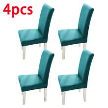 1/2/4/6 piezas Fundas de silla de microfibra de color liso