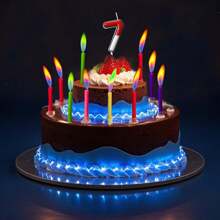 1pc Red & White Number & 12pcs Colorful Flame Birthday Cake Candle Set, Numbered Candles 0-9 For Cake Decor, Cartoon Red & White Birthday Cake Candles, Animated Birthday Candles, Cupcake Toppers, Cute Candles For Cartoon Theme Party, Birthday Celebration, And Other Parties