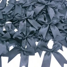 50pcs Large Satin Ribbon Bows, Colorful Tail-Shaped Bowknots, Mixed Color Cute Knots Perfect For Decorating Cake Boxes, Candy And Gift Packaging, Party Favors - Multicolor - View 4