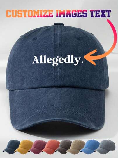 1pc Unisex Personalized Letter Print Adjustable Size Vintage Outdoor Casual Washed Baseball Cap, Suitable For Daily Wear, School Supplies, Back To School, School Gift, For Office, For School, For Classroom, For Colleague, For Dorm Rooms, Junior High School Students, Middle School Students, Sophomore, Underclassmen, Personalized, Unique, Customized, Ideal Gifts For Him, Ideal Gifts For Her, Her, Boyfriend, Girlfriend, Family, Friends,Delicate Romance,Winter Grace,Vacay Vibe Au