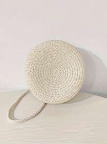 Yogodlns Round Straw Bag Women Woven Beach Crossbody Bag For Ladies Children Cute Shoulder Rattan Handmade Knitted Bag Small Handbag Fashion Shell Shape Straw Bag Rattan Woven Handbag Handmade Straw Handbag Summer Beach Bag Shoulder Bags Coin Purse, Eye-Catching Beach Bag Summer, Summer Straw Beach Bag For Women, Hottest Beach Bags For Women, Beach Necessities, Beach Essentials,Beach Stuff & Summer Essentials, Newest Holiday Bag