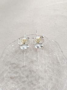 1 Pair Elegant Bohemian Style Poppy Flower Earrings, Suitable For Women Everyday, Party, Travel Wear Jewelry Gift