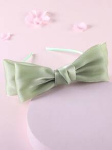 1/5 Pcs Girls Luxury Silky Big Bow Headband, New Fashion Lovely Bright Ribbon Bowknot Hairband Hair Accessories For Parties And Daily Use - Multicolor - View 11