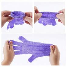 1/10 Pairs Exfoliating Bath Gloves, 100% Nylon, Double-Sided For Removing Dead Skin, Spa, Massage, Shower Body Bathing Accessories