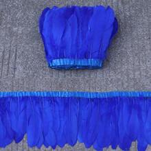 1 metro de plumas de ganso de 15-20 cm (6-8 pulgadas) para coser en adornos, flecos, ropa, manualidades, decoración de tocados, suministros de boda, accesorios de artesanía