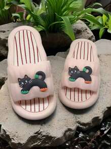 Cartoon Fairy Style Sweet Slippers For Women, Thick Sole Anti-Slip, Versatile Indoor Outdoor Sandals - Pink - View 2