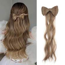 14 Inch Bowknot Curly Ponytail Hair Extensions, Claw Clip Curly Ponytail Hair Extensions, Suitable For Children And Girls - Multicolor - View 17