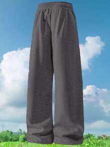 Herren Gerade geschnittene, locker sitzende Freizeithosen, weites Bein bis zum Knöchel, Frühling/Herbst