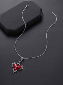 1 pieza Collar de cruz del amor con espinas de estilo punk gótico, de estilo oscuro y dulce, accesorios de joyería para fiestas de mujeres