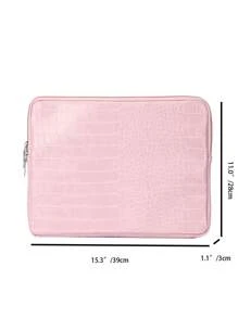 Fashion Solid Color Crocodile Grain Multi-Size Clutch, Casual Retro Portfolio Envelope Bag