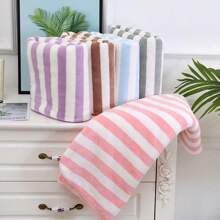 1pc Super Soft Quick Dry Striped Bath Towel - Thick Extra Absorbent Microfiber Vibrant Multi-Purpose 55x27.5 Inch Towel, Suitable For Home, Gym, Pool Mother's Day Flowers, Personalized Gifts For Mom, Last Minute Gifts, Mother's Day Ideas, Mothering Sunday Gifts, Handmade Cards For Mum, Best Mother's Day Gifts Under $50 Summer, Holiday Bathroom Decor Back To School For Beauty Salon Home Bathroom - Multicolor - View 4