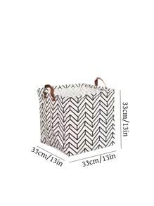 1pc Waterproof Cartoon Folding Laundry Basket, Underwear & Toy Storage Box For Dorm