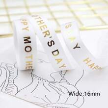 5 Yards/Lot 16mm Size Mother's Day Ribbon Stain Stripes,Bow Cap Accessories Party Gift Wrap DIY Handmade
