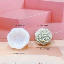 1 Pc Peony Mold Candle Mold Peony Flower Mold Rose Mold Peony Resin Mold Clay Mold Jewelry Resin Casting Mold Candle Making Mold 3D Mold