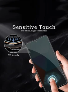 兼容 Redmi/Mi 3 包 Redmi 隐私保护系列玻璃屏幕保护膜，防刮擦，防指纹，9H 硬度，光泽，全覆盖，适用于 Note 13/13C/13Pro、Note 12、Note 11、Note 14、15 适合生日/复活节/总统日/家人/朋友/男女通用的生日、家人、朋友礼物钢化玻璃、防窥视、手机屏幕保护膜、手机配件 - 黑色 - 查看 3