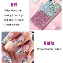 1/2pcs Glitter Gel - Shimmery Glitter Liquid Eyeshadow, Long-Lasting Mermaid Glitter Body Highlighter Gel, Vivid Holographic Glitter Makeup Powder, Suitable For Face, Hair, Eyes, Lips, Nails - Perfect For Festivals, Parties, Christmas, Stage And Club!