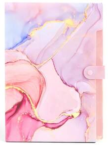 Marble Style File Folder With 8 Pockets, Expanding File Folders With Labels, Accordion File Organizer A4 Letter Size For School, Office And Home, Colors Optional,Back To School,School Supplies