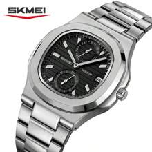 Skmei 2423 男士手表 奢华不锈钢表带石英机芯防水腕表 男士手表
