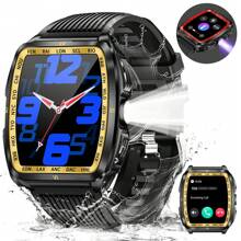 KELEEL Smartwatch para mujeres y hombres con linterna LED, 5,3 - 50M resistente al agua, llamada/respuesta inalámbrica, monitor de frecuencia cardíaca/sueño, modos deportivos múltiples, notificaciones de llamadas y mensajes SMS