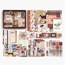 Set de papelería de estilo vintage coreano, cuaderno, bloc de notas con diseño lindo, artístico y delicado